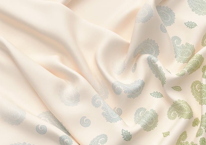 Petal & Block Paisley Mist, Neem - Roman Blind - Image 4